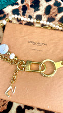 Load image into Gallery viewer, Repurposed Louis Vuitton Clasp Double Stranded Freshwater Pearl Necklace