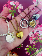 Load image into Gallery viewer, Repurposed Cartier Keyring & Crystal Moon/Star Charm Double Sided Necklace