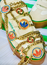 Load image into Gallery viewer, *Rare* Repurposed Gucci X Adidas Collab Blue & Orange Enameled 3~in~1 Convertible Chain Belt/Necklace