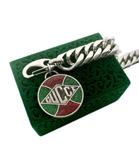 Load image into Gallery viewer, *Rare* Repurposed Red & Green Sparkly Gucci Coin Bracelet
