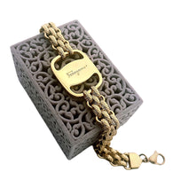 Load image into Gallery viewer, Repurposed Salvatore Ferragamo 1980’s Hardware Vintage Bracelet