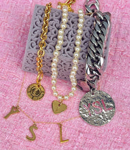 Load image into Gallery viewer, Repurposed Yves Saint Laurent Double Sided Charm Toggle Bracelet