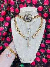 Load image into Gallery viewer, Repurposed Louis Vuitton Key Charm Mixed Metals Necklace