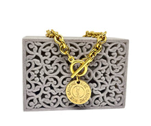 Load image into Gallery viewer, Repurposed Yves Saint Laurent Double Sided Charm Toggle Bracelet
