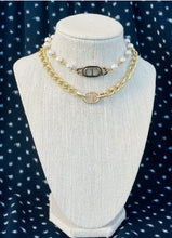 Load image into Gallery viewer, Repurposed Christian Dior Cut~Out CD Charm Necklace