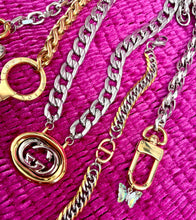 Load image into Gallery viewer, Repurposed Louis Vuitton Key Clasp Mixed Metals Bracelet