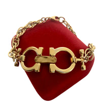 Load image into Gallery viewer, Repurposed Vintage Ferragamo Gold  Bracelet(See description for details. Priced accordingly.)