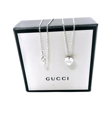 Load image into Gallery viewer, Repurposed Gucci Small Heart Charm Sterling Silver Necklace