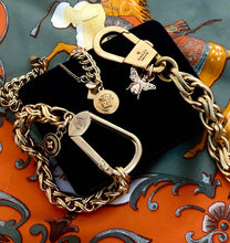 Load image into Gallery viewer, Repurposed Iconic Versace Medusa Charm  Gold Bracelet