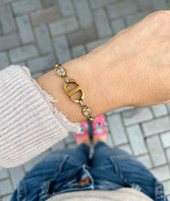 Load image into Gallery viewer, Repurposed 1950’s Christian Dior Clear Topaz Bracelet