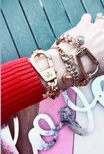 Load image into Gallery viewer, Repurposed Gold Louis Vuitton Vintage Flower Charm Bracelet