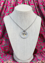 Load image into Gallery viewer, Repurposed Gucci Keyring Floating Crystal Bee Necklace