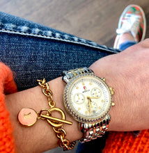 Load image into Gallery viewer, Repurposed Louis Vuitton Blush Signature Charm Bracelet