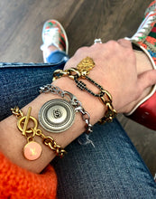 Load image into Gallery viewer, Repurposed Louis Vuitton Blush Signature Charm Bracelet