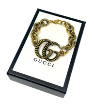Load image into Gallery viewer, *Rare Find* X~Large Repurposed Interlocking GG Gucci Charm Bracelet