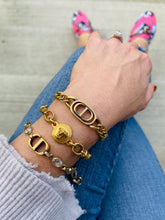Load image into Gallery viewer, Repurposed 1950’s Christian Dior Clear Topaz Bracelet