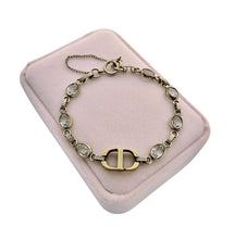 Load image into Gallery viewer, Repurposed 1950’s Christian Dior Clear Topaz Bracelet