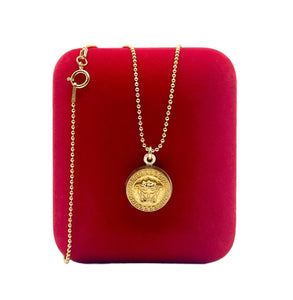Repurposed Iconic Versace Medusa Hardware Charm Necklace