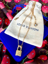 Load image into Gallery viewer, Repurposed Louis Vuitton Padlock AsymmetricalNecklace