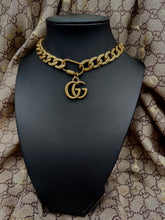 Load image into Gallery viewer, Repurposed Gucci Interlocking GG Charm &amp; Removable Carabiners Necklace