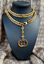 Load image into Gallery viewer, *Rare*Repurposed lnterlocking GG Vintage Gucci Hardware 3~in~1 Convertible Chain Belt/Necklace