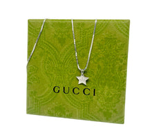 Load image into Gallery viewer, Repurposed Mini Gucci Star Charm .925 Sterling Necklace