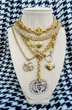 Load image into Gallery viewer, Repurposed Gold Medium Interlocking GG &amp; Bee Charm Gucci Necklace