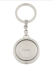 Load image into Gallery viewer, Repurposed Cartier Keyring &amp; Crystal Moon/Star Charm Double Sided Necklace