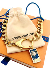 Load image into Gallery viewer, Repurposed Louis Vuitton Keyclasp &amp; Removable Celestial Lapis Lucky Charm