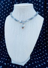 Load image into Gallery viewer, Repurposed Gucci Clasp &amp; Smiling Bee Crystal Charm Necklace