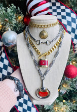 Load image into Gallery viewer, Repurposed Mix Metals Gucci Horsebit Charm Reversible Necklace