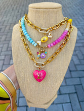 Load image into Gallery viewer, Repurposed Louis Vuitton Yellow &amp; Gold Tone Candy Charm &amp; Ice Cream Necklace