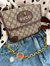 Load image into Gallery viewer, 3~in~1 Repurposed Gucci x Adidas Collaboration Charm Convertible Denim Chain/Bag Charm/Necklace
