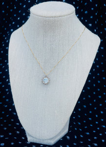 Repurposed Interlocking GG Gucci Crystal Double Sided Charm Necklace