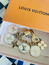 Load image into Gallery viewer, Repurposed Large Louis Vuitton Trunks &amp; Bags White~Gold Reversible Toggle Necklace