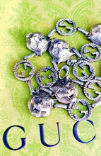 Load image into Gallery viewer, Repurposed Interlocking GG Sterling Silver Gucci Charm Shackle Bracelet
