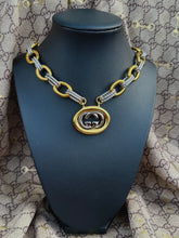 Load image into Gallery viewer, **Very Rare**Repurposed 1980’s Vintage Interlocking GG Gucci Hardware Mix Metals Necklace