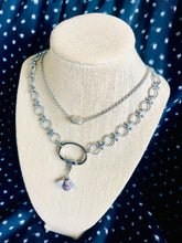 Load image into Gallery viewer, Repurposed Triple Sided CC Charm &amp; Removable Pearl like Beads Necklace
