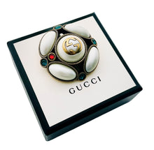 Load image into Gallery viewer, 🚨Pre-Order *Will Ship in 2 weeks* X~Large Repurposed Crystal Interlocking GG Gucci Hardware Brooch