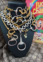 Load image into Gallery viewer, Repurposed Vintage Gucci Horsebit Lucky Charms Necklace
