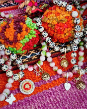 Load image into Gallery viewer, Repurposed .925 Sterling Gucci Butterfly Charm Hand~Beaded 8mm Tourmaline Necklace