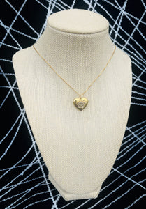 Repurposed Versace Medusa Puffy Heart Necklace