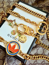 Load image into Gallery viewer, Repurposed Louis Vuitton Clasp Lucky Star Convertible Charm Necklace