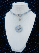 Load image into Gallery viewer, Repurposed Gucci Keyring &amp; Floating Bee Charm Necklace