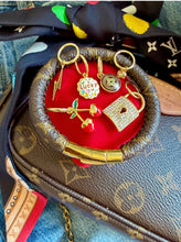 Load image into Gallery viewer, Repurposed Louis Vuitton Monogram Canvas Customizable Bracelet (charms sold separately)