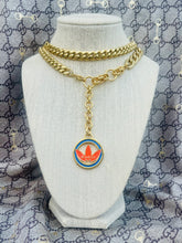 Load image into Gallery viewer, *Rare* Repurposed Gucci X Adidas Collab Blue &amp; Orange Enameled 3~in~1 Convertible Chain Belt/Necklace