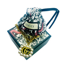 Load image into Gallery viewer, *Very Rare* Large Repurposed Interlocking GG Gucci Charm Toggle Necklace~Includes pouch &amp; box shown in picture~