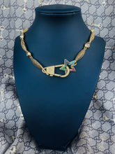 Load image into Gallery viewer, Repurposed Gucci Keychain Clasp &amp; Star Carabiner Necklace