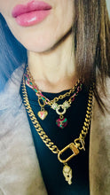 Load image into Gallery viewer, Repurposed Louis Vuitton Key Clasp &amp; Crystal Pavè Leopard Removable Charm