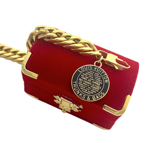 Repurposed Navy & Gold Louis Vuitton Trunks & Bags Bracelet